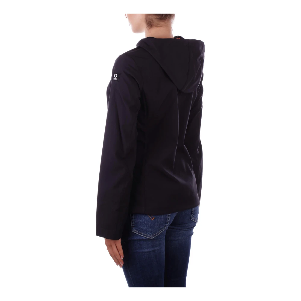 Suns Zwarte Hoodie met Ritssluiting Black Dames