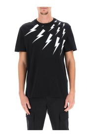 off-set fair-isle thunderbolt t-shirt