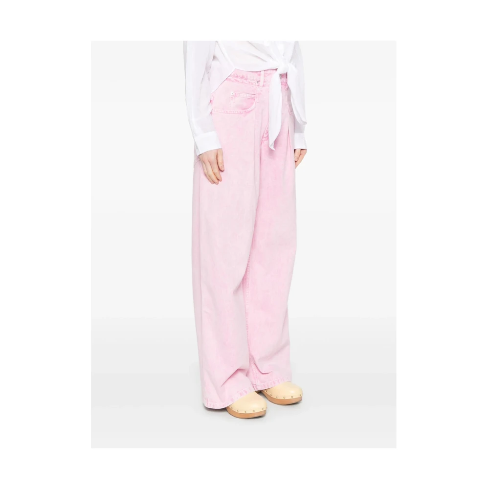 Isabel Marant Étoile Bubblegum Pink Denim Jeans Pink Dames