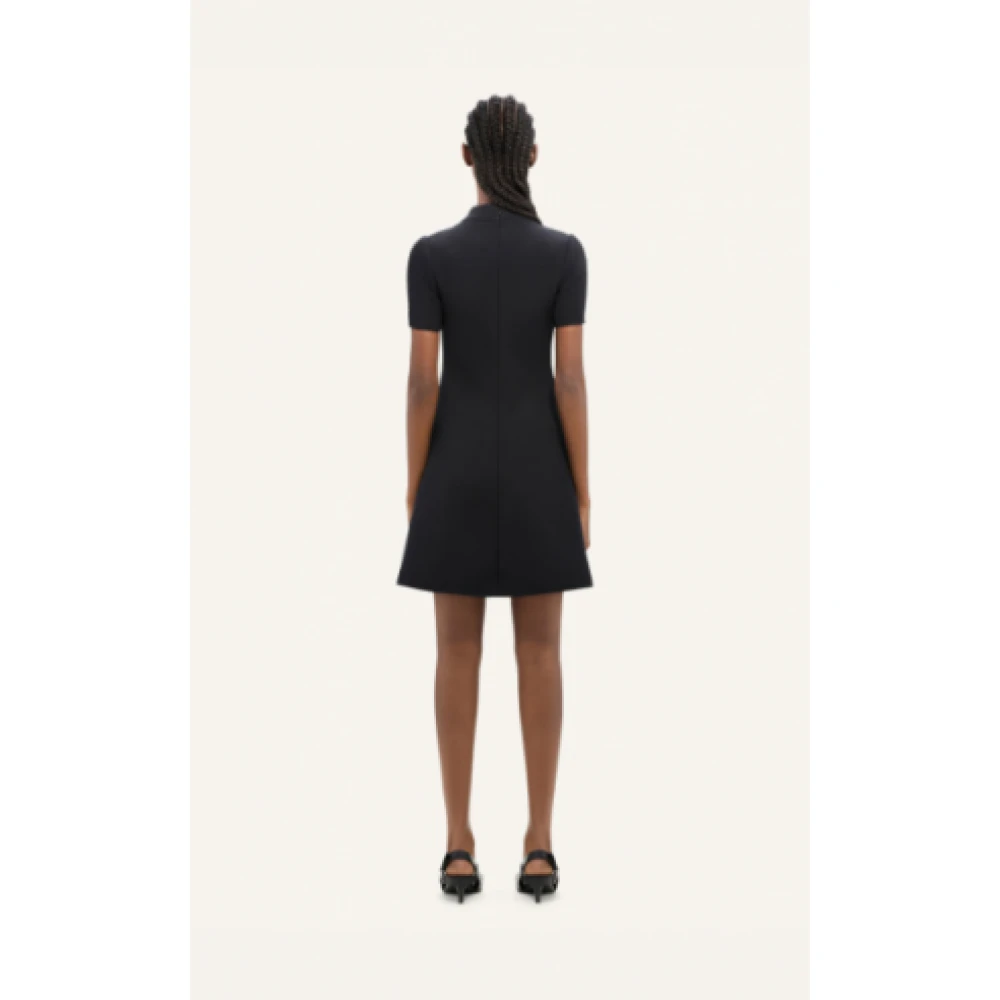 Courrèges Zwarte Luxe Trapez Jurk Black Dames