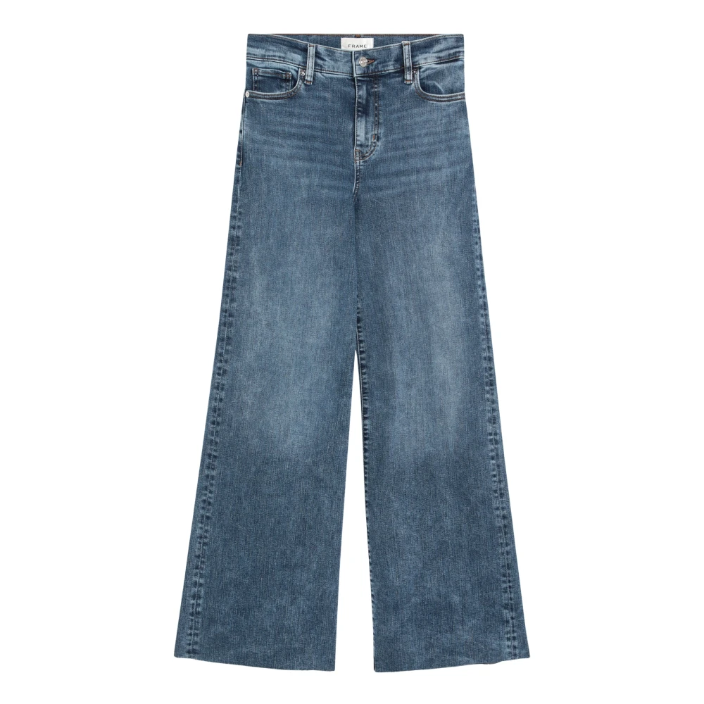 Frame Palazzo Slim Jeans Blue Dames