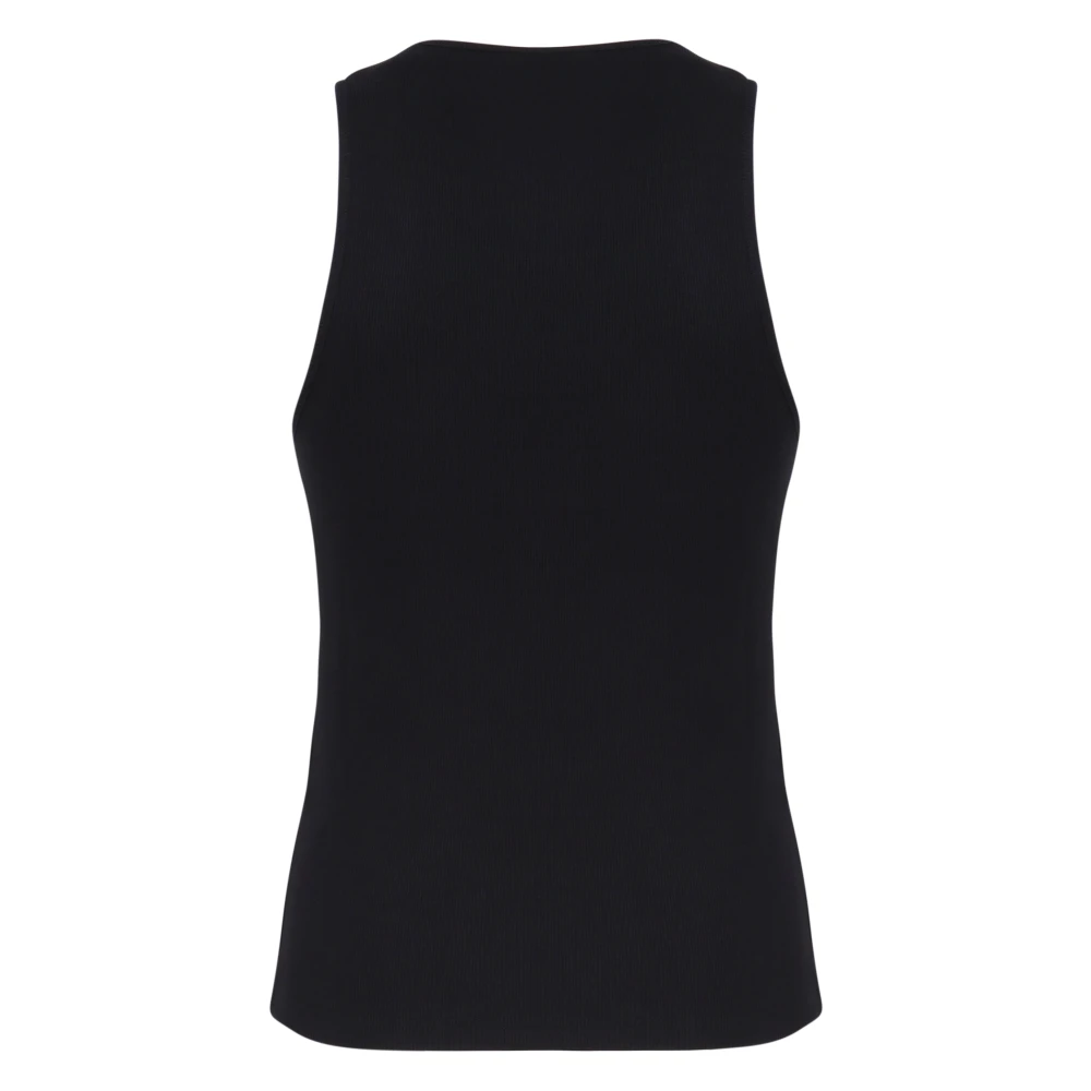 JW Anderson Zwarte tanktop met Olympische halslijn Black Heren