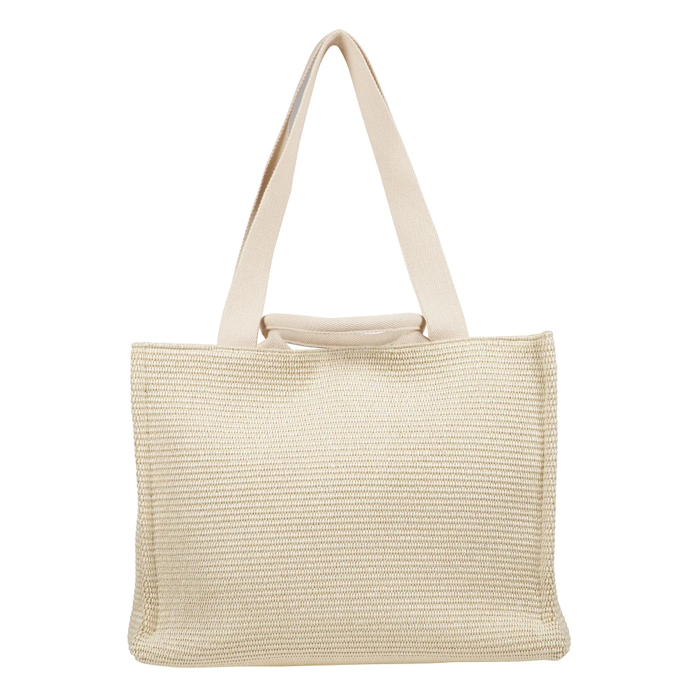 Marni Geweven Stro Tas Beige Dames