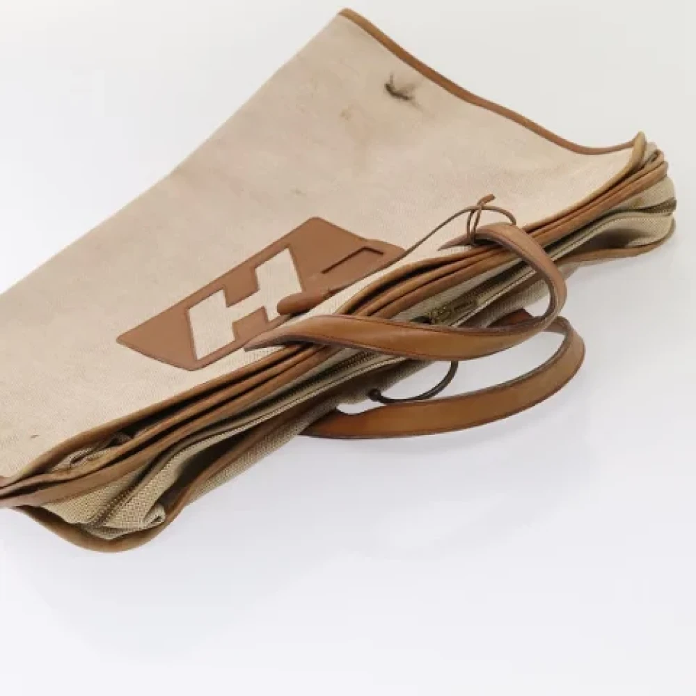 Hermès Vintage Pre-owned Canvas travel-bags Beige Dames
