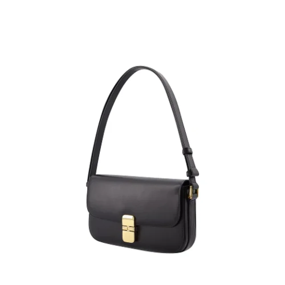 A.p.c. Leather shoulder-bags Black Dames