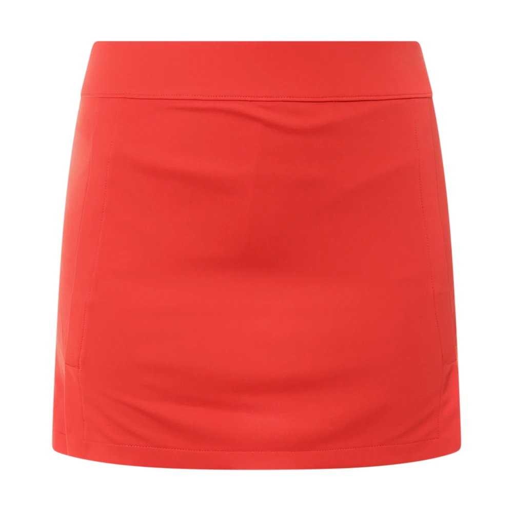 J.Lindeberg Teknisk Midi Kjol med Shorts Detalj Red, Dam