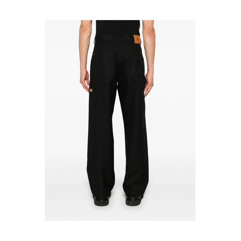 Versace Zwarte Broek met Verborgen Rits Black Heren