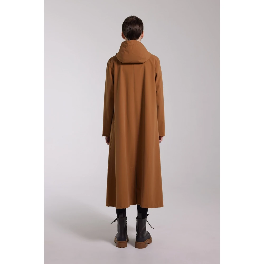 Stutterheim Lichtgewicht Matte Rits Regenjas Brown Dames