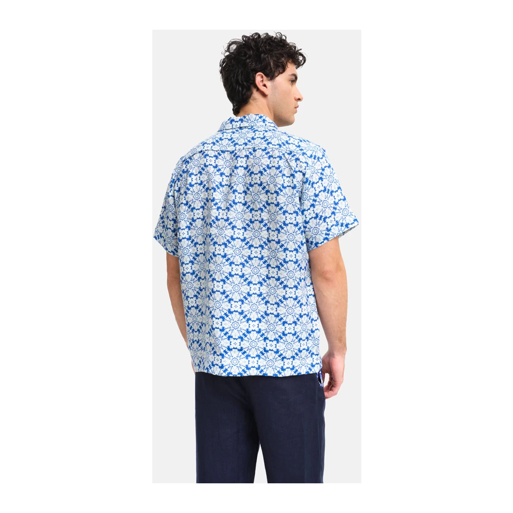 Peninsula Italiaans Linnen Bowling Overhemd Multicolor Heren