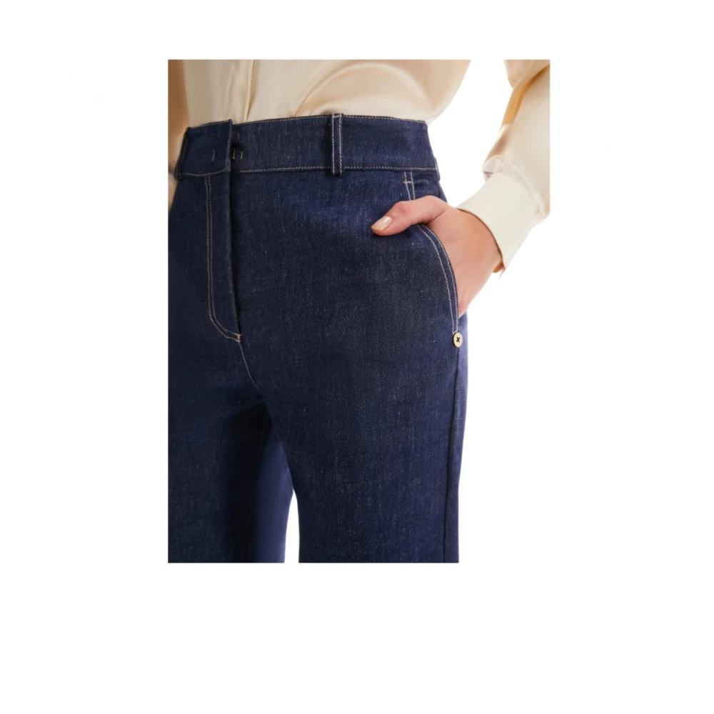 Pennyblack Katoenen Broek Zwart Label Blue Dames