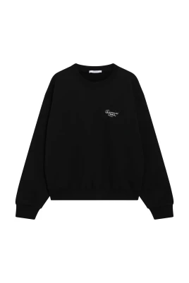 Fleece Sweatshirt med stämpeltryck