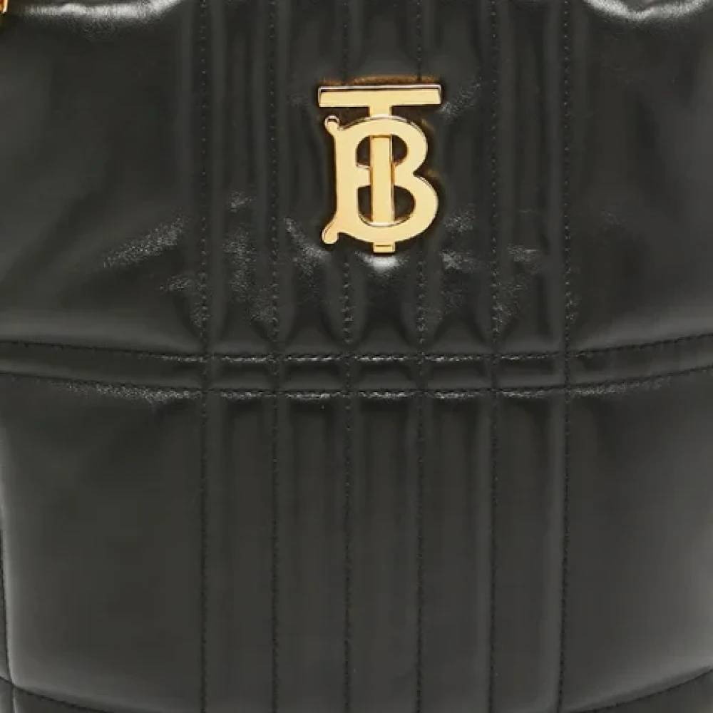 Burberry Vintage Pre-owned Leather totes Black Dames
