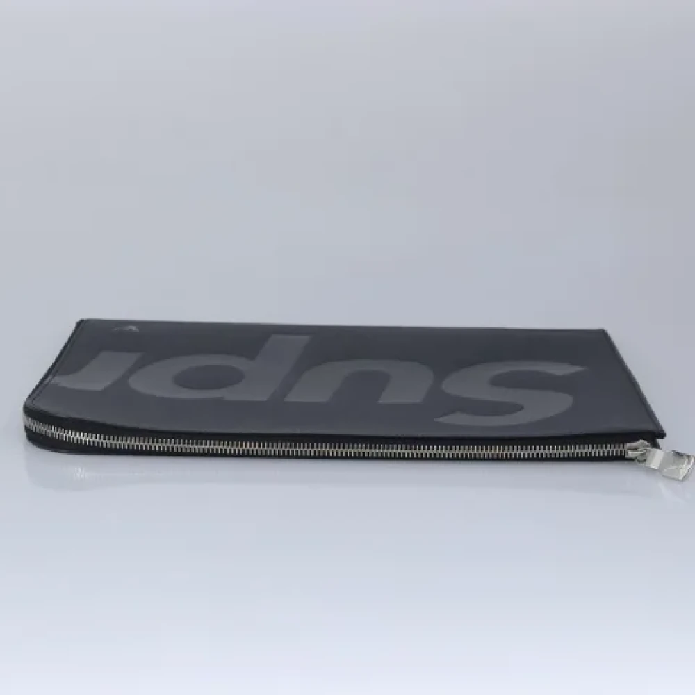 Louis Vuitton Vintage Pre-owned Leather clutches Black Dames