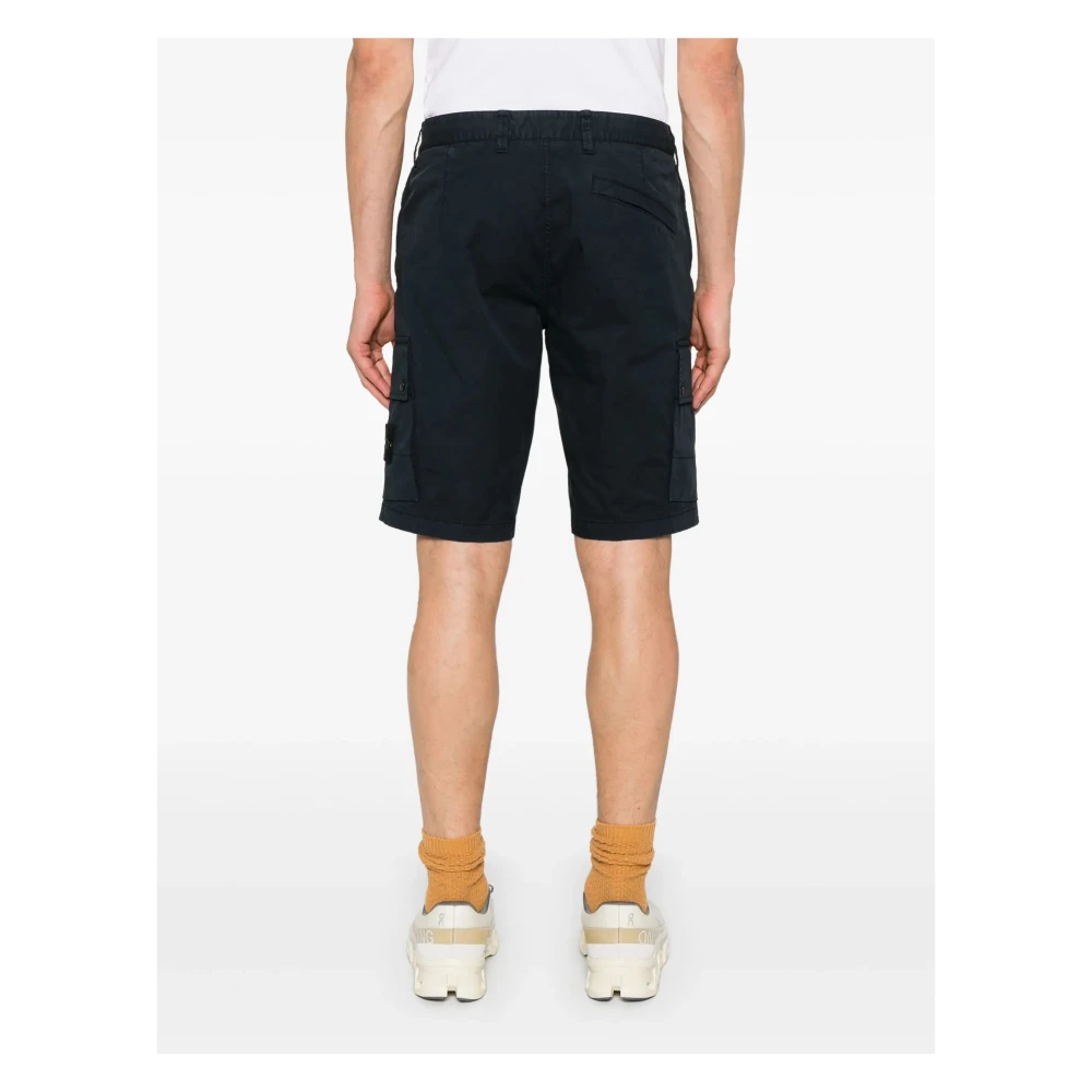 Stone Island Blauwe Shorts voor Mannen Blue Heren