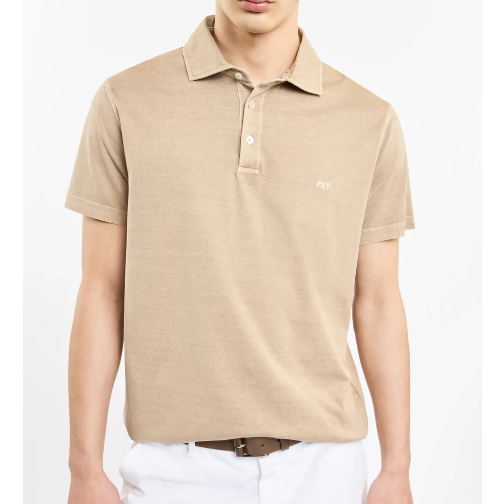 Fay Beige T-shirts en Polos Beige Heren