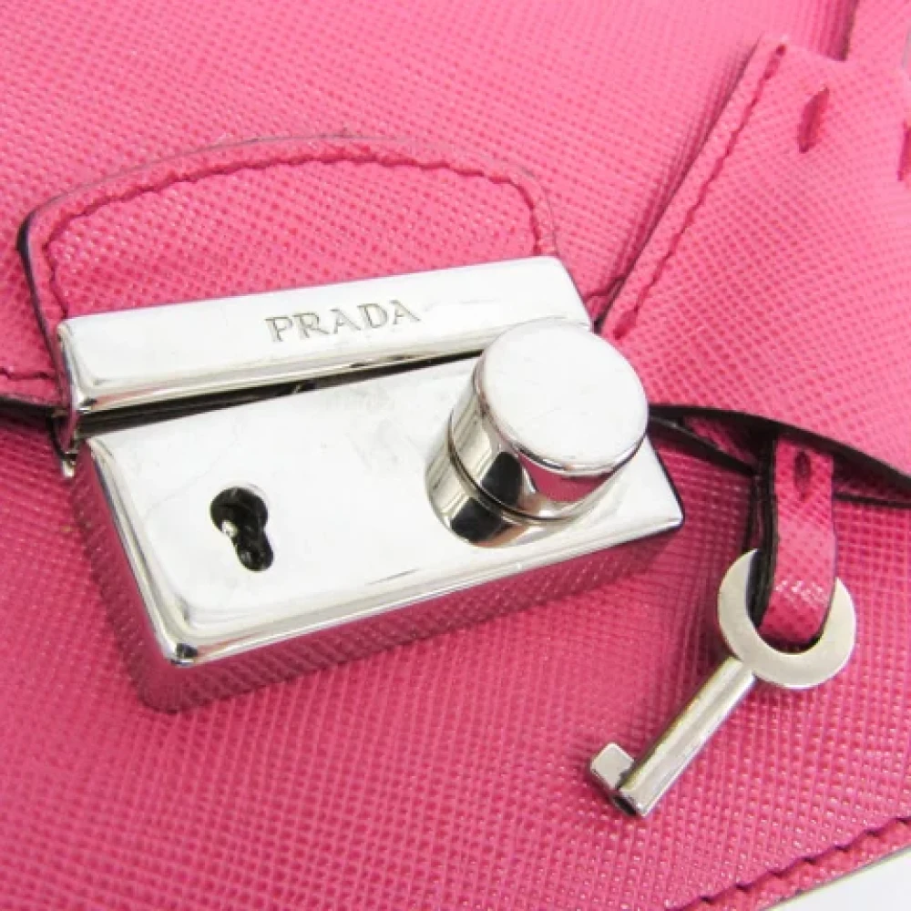 Prada Vintage Pre-owned Leather shoulder-bags Pink Dames