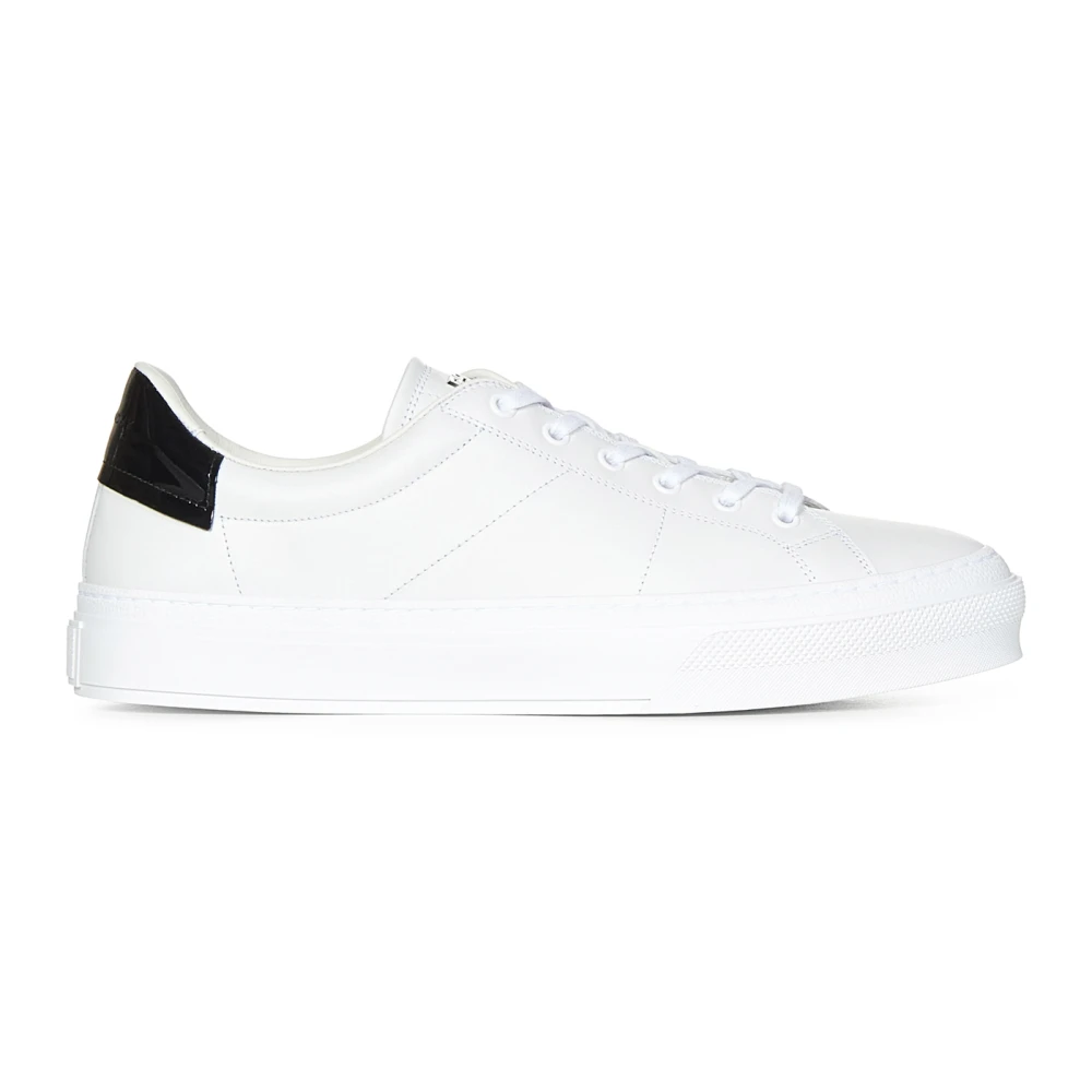 Givenchy Witte Sneakers met Zwarte Hielinzet Heren Schoenen