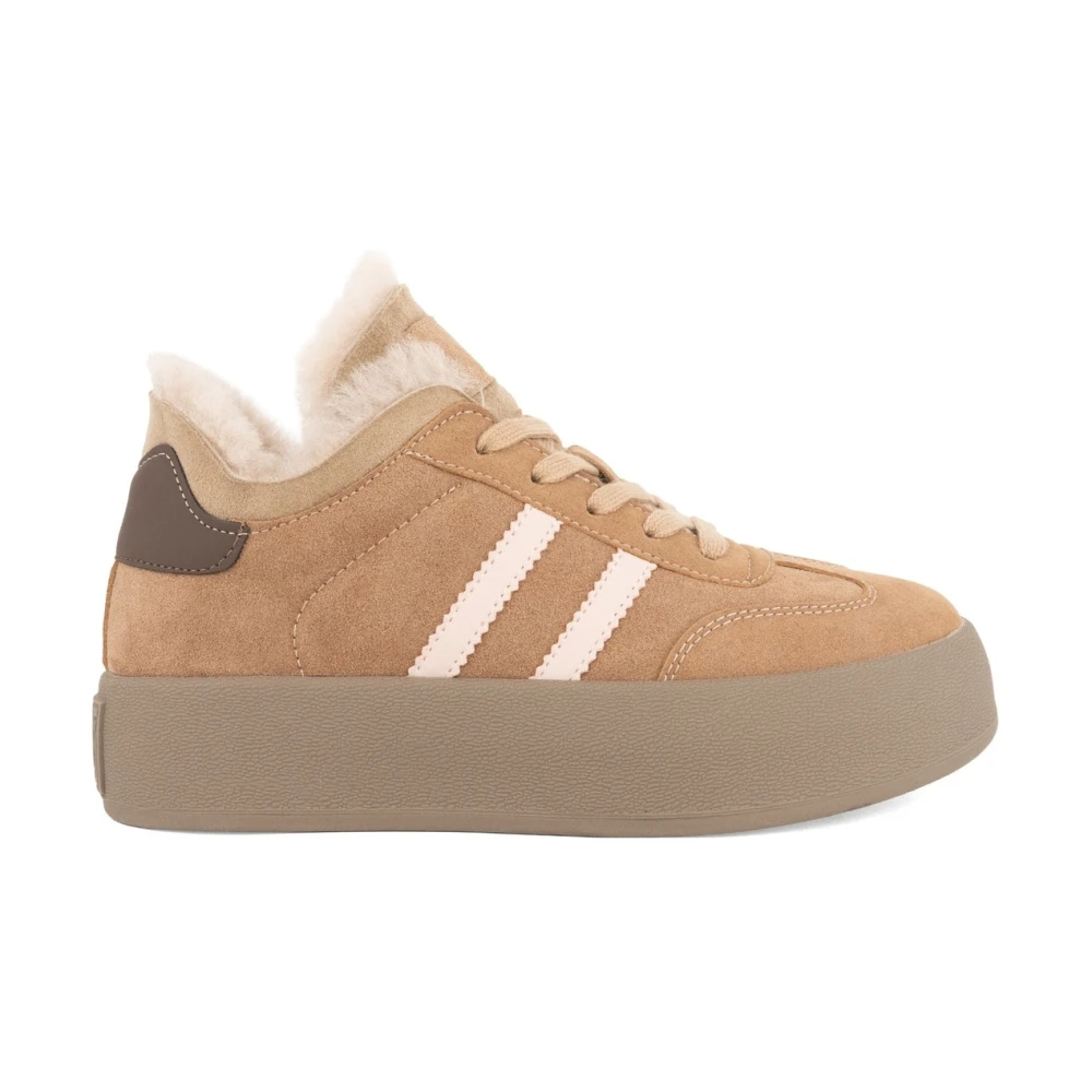 La Conte Casual Closed Sneakers Dames Schoenen Bruin