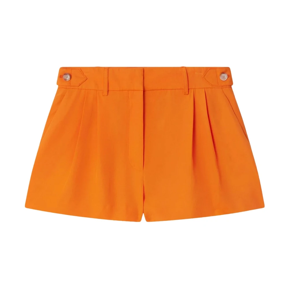 Stella Mccartney Luxe Viscose Short Shorts Orange Dames