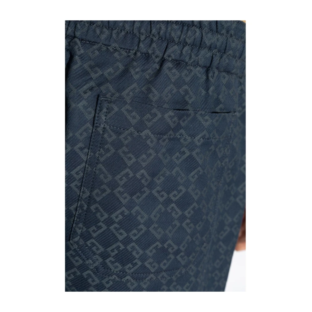 Givenchy Monogram Denim Shorts Gray Heren