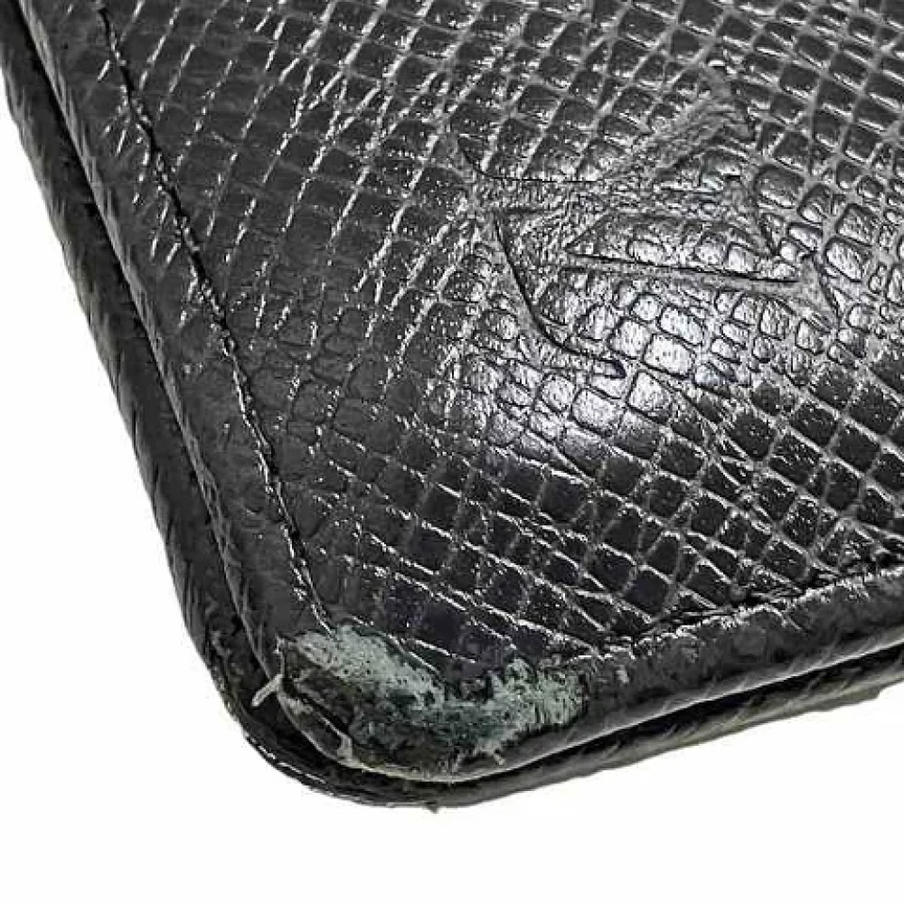 Louis Vuitton Vintage Pre-owned Leather wallets Black Heren