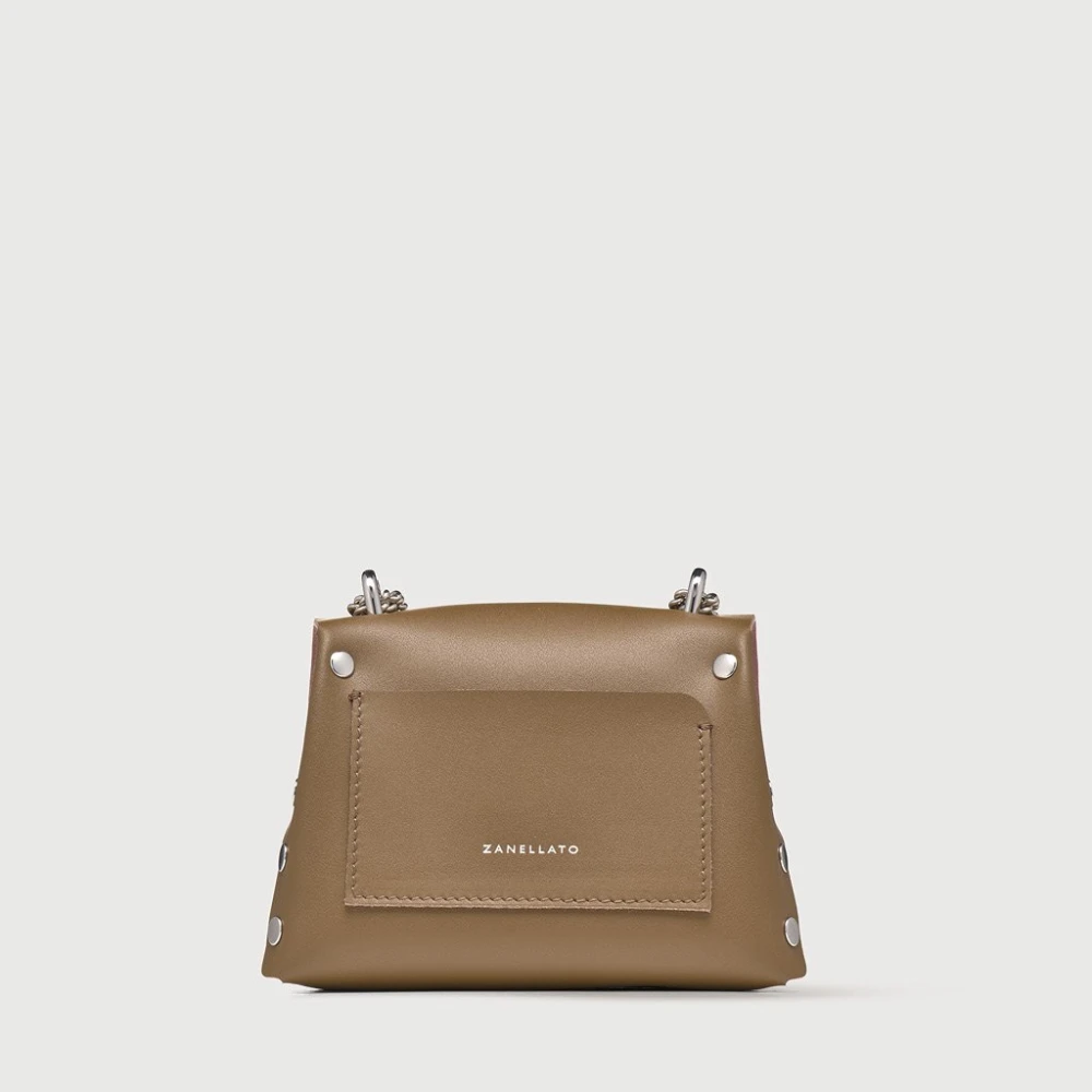 Zanellato Groene leren crossbody tas Green Dames