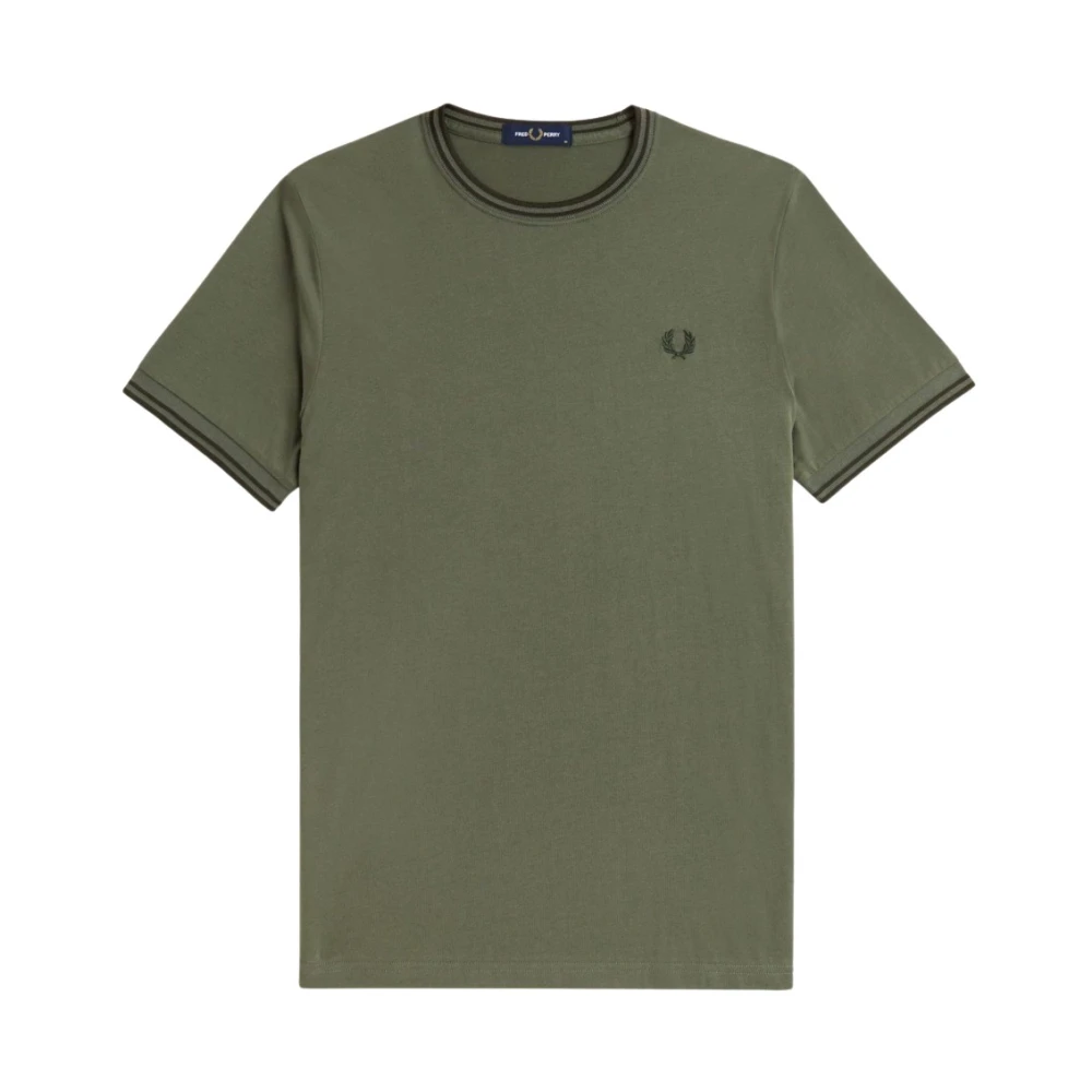 FRED PERRY Heren Polo's & T-shirts Twin Tipped Shirt Groen