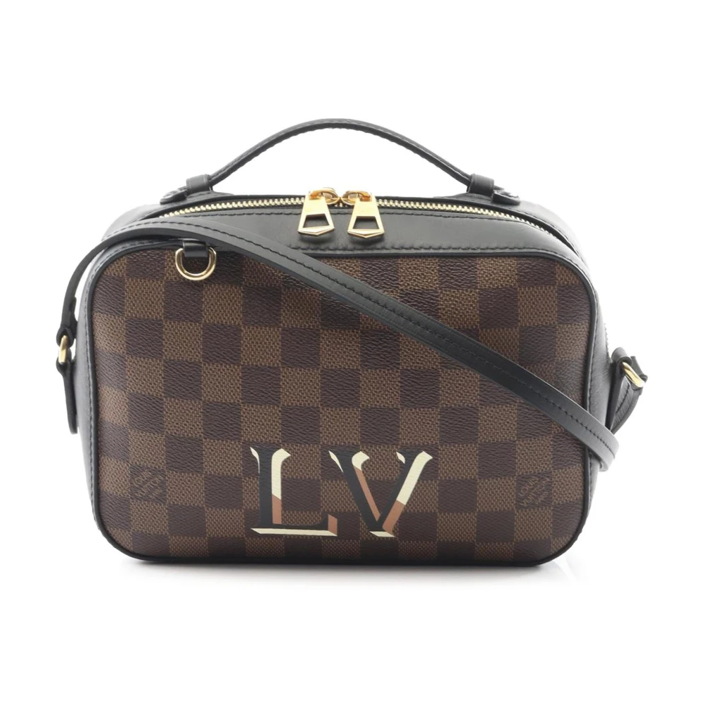 Louis Vuitton Vintage Women's Brown Pre-Owned Damier Ebene Satchel Bag