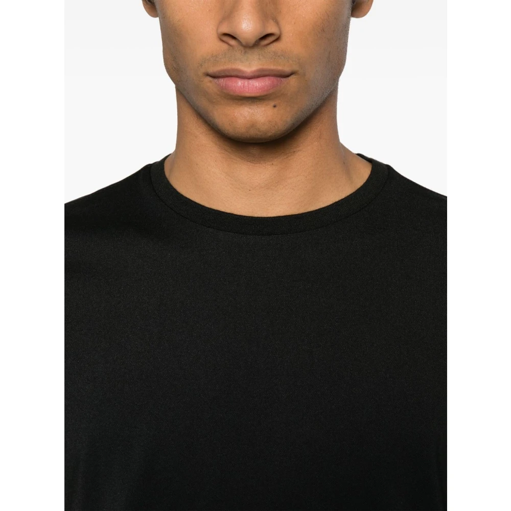 Peuterey Zwart Logo Geborduurde T-shirts en Polos Black Heren