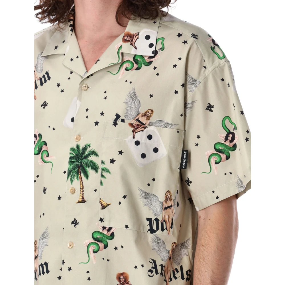Palm Angels Retro Bowling Shirt met Strik Multicolor Heren
