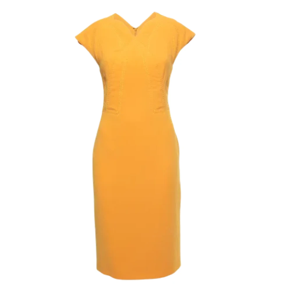Bottega Veneta Vintage Pre-owned Fabric dresses Yellow Dames