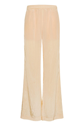 gul-satin-flare-bukser