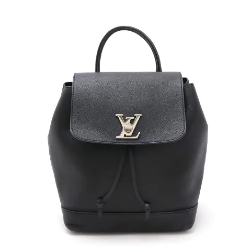 Louis Vuitton Vintage Pre-owned Leather backpacks Black Dames