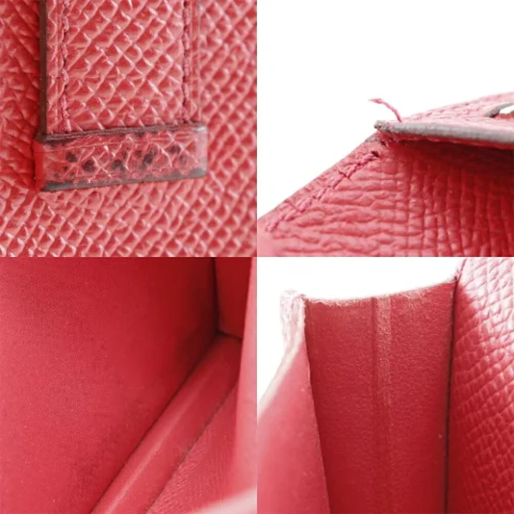 Hermès Vintage Pre-owned Fabric wallets Red Dames