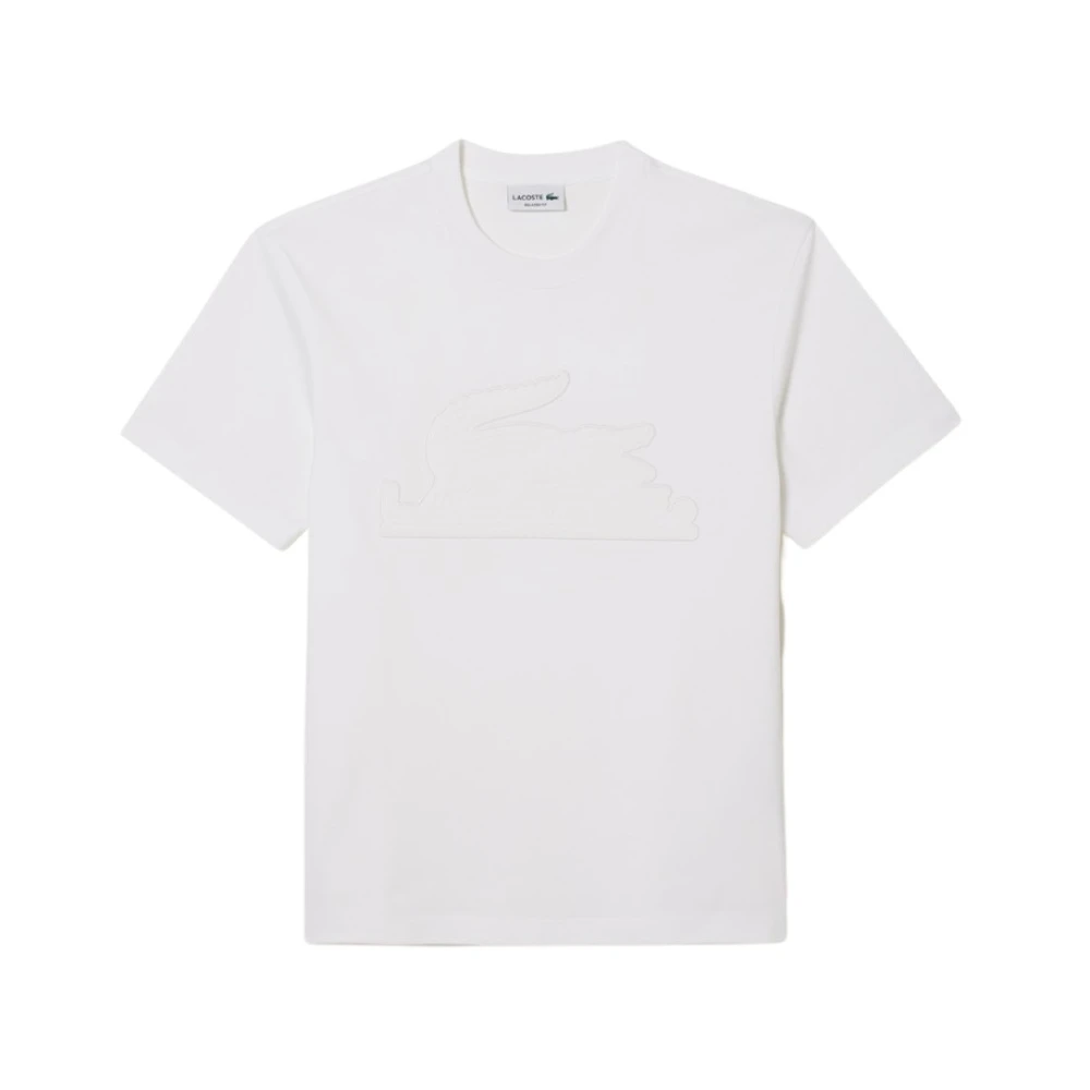 Lacoste Bomull T-shirt White, Herr