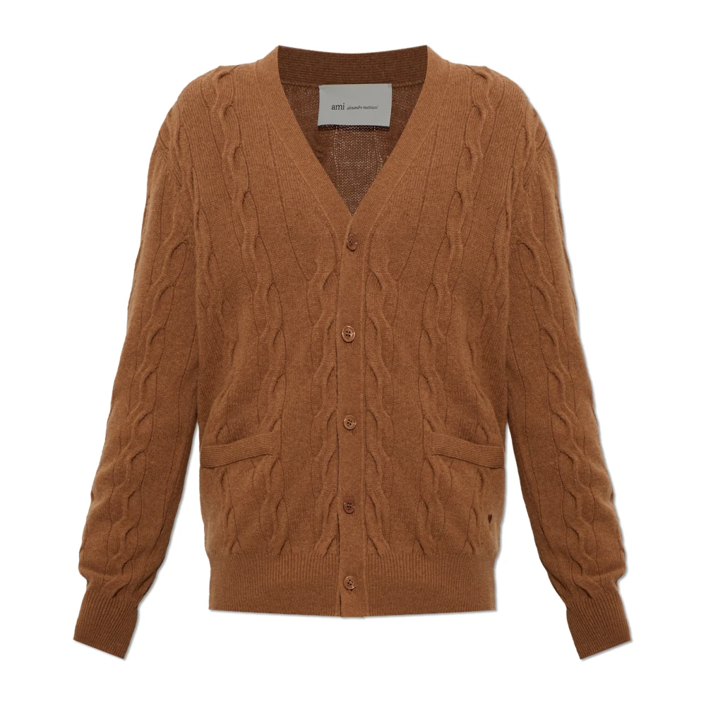 Ami Paris Uomo Marrone Maglie, M, New,