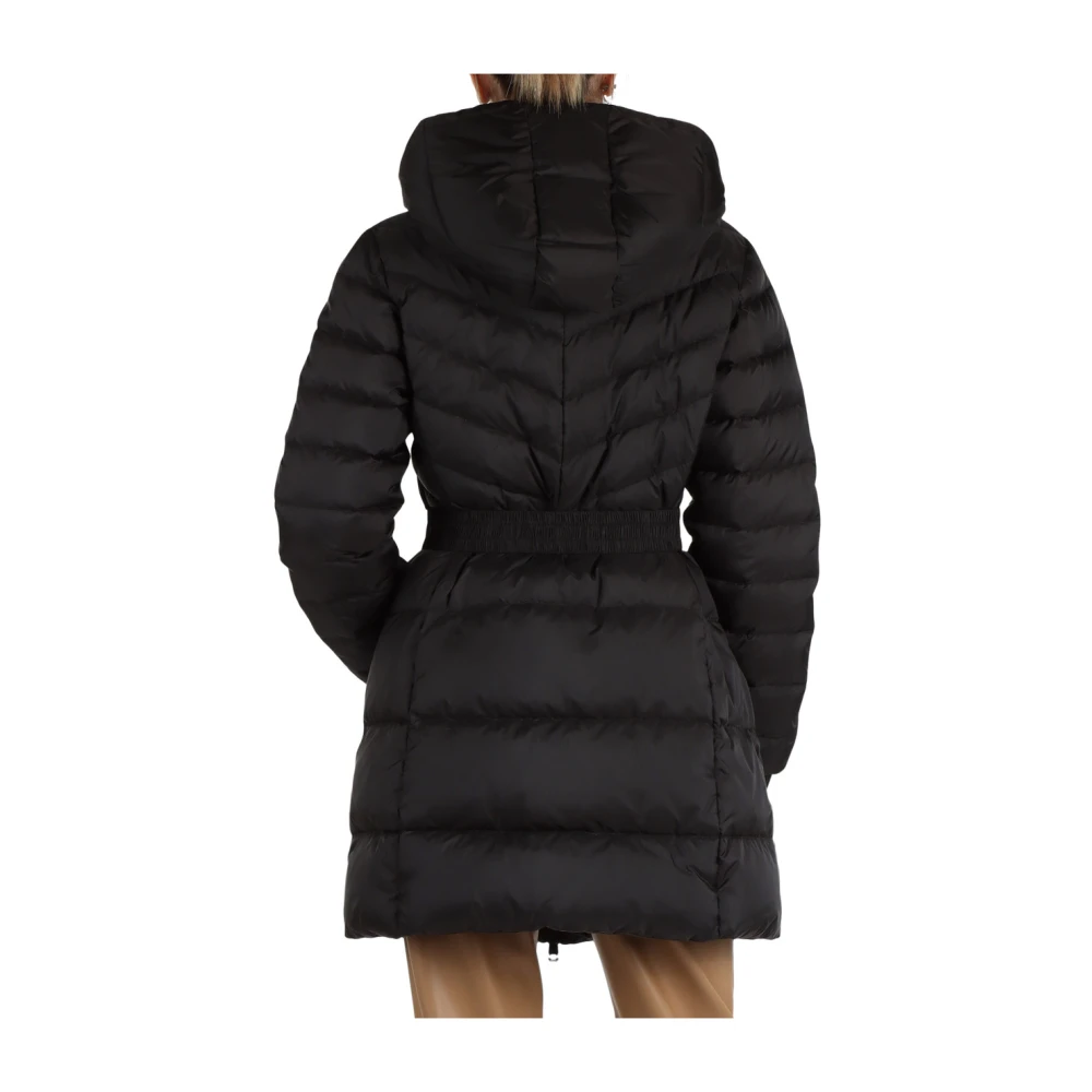 Twinset Gewatteerde Pufferjas met Afneembare Riem Black Dames