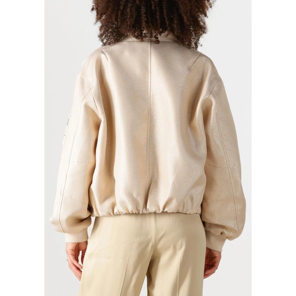 Beaumont Goldie Bomber Jacket in Beige Dames