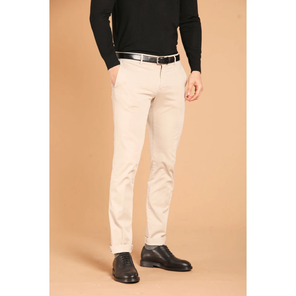 Mason's Gabardine Stretch Chino Broek Regular Fit Beige Heren