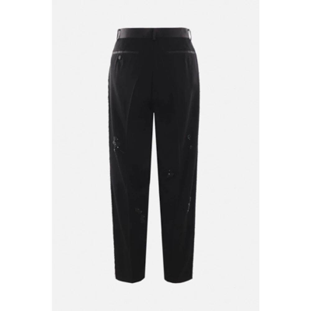 Undercover Zwarte op maat gemaakte broek met juweel inzetstukken Black Dames