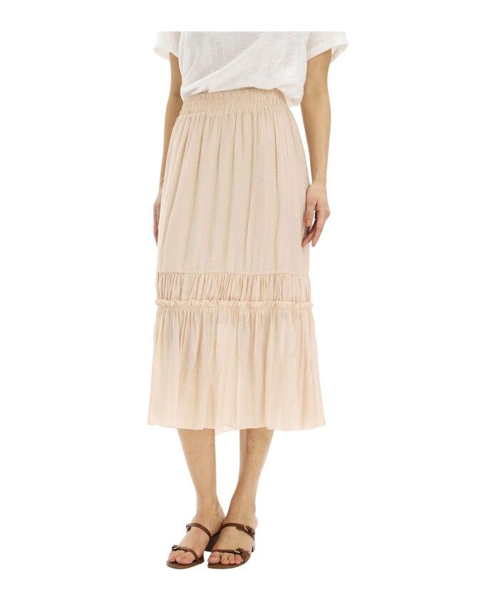 jupe-evasee-sable-a-volants