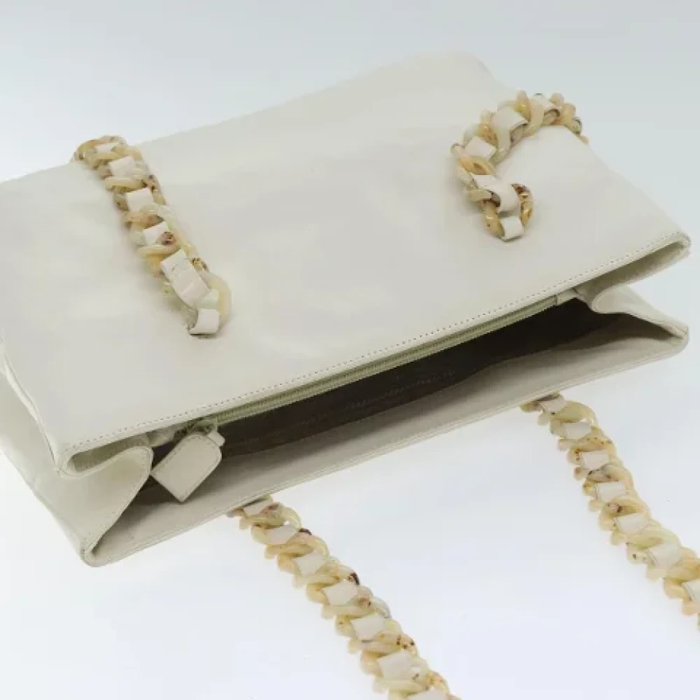 Prada Vintage Pre-owned Leather prada-bags White Dames