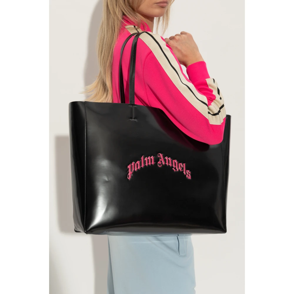 Palm Angels Shopper tas van eco-leer Black Dames