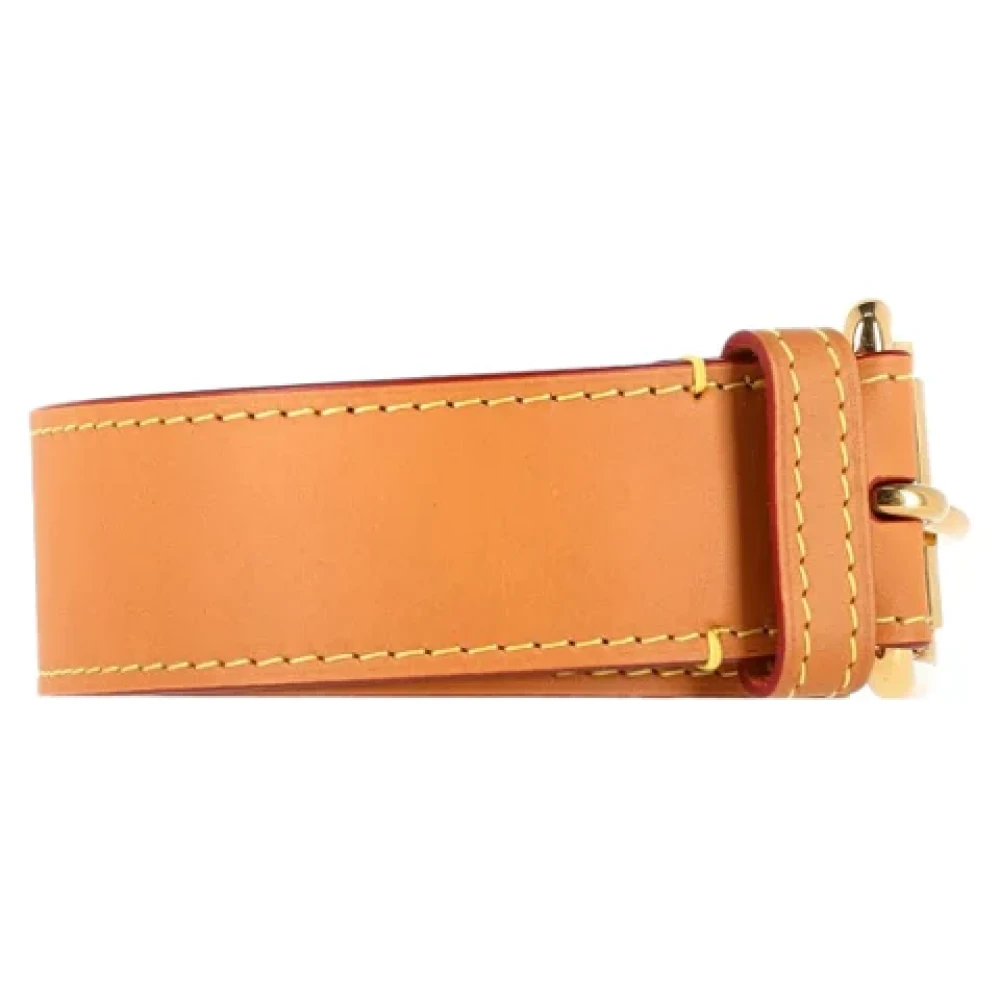 Louis Vuitton Vintage Pre-owned Leather belts Beige Dames