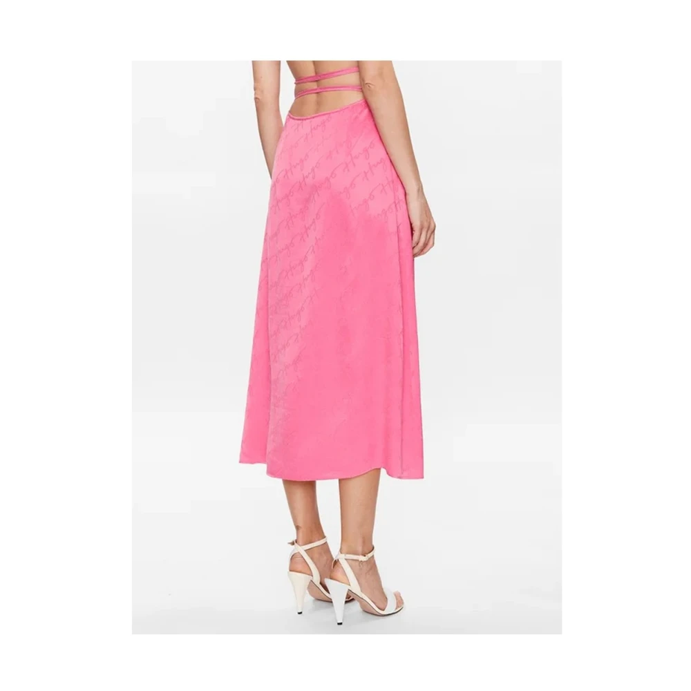 Hugo Boss Elegante Zwarte Rok voor Vrouwen Pink Dames