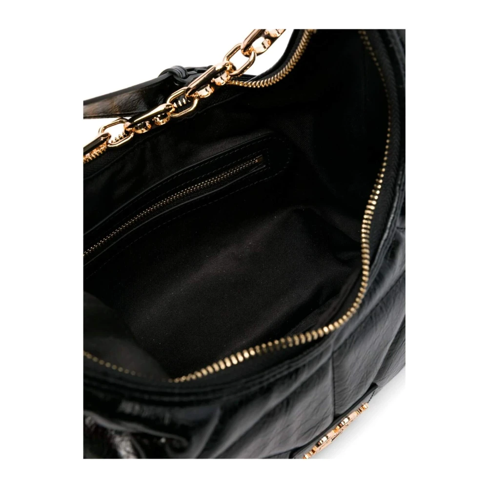 Love Moschino Zwarte Geometrische Hobo Tas Black Dames