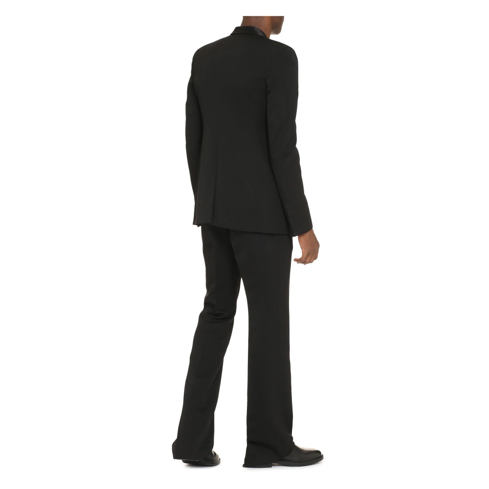 Givenchy Zijdenmix Jas met Satijnen Revers Black Heren