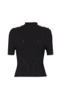 pull-noir-cotele-avec-boutons-iconiques