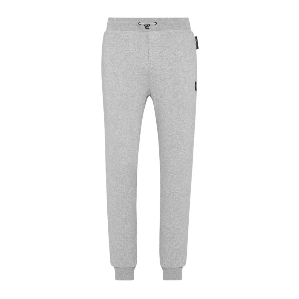 Plein Sport Grå Sweatpants Scratch Stilfull Högkvalitativ Bomull Gray, Herr