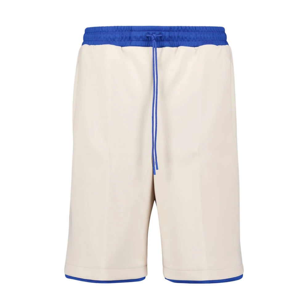 Gucci Color-Block Track Shorts met Appliqué Logo Beige Heren